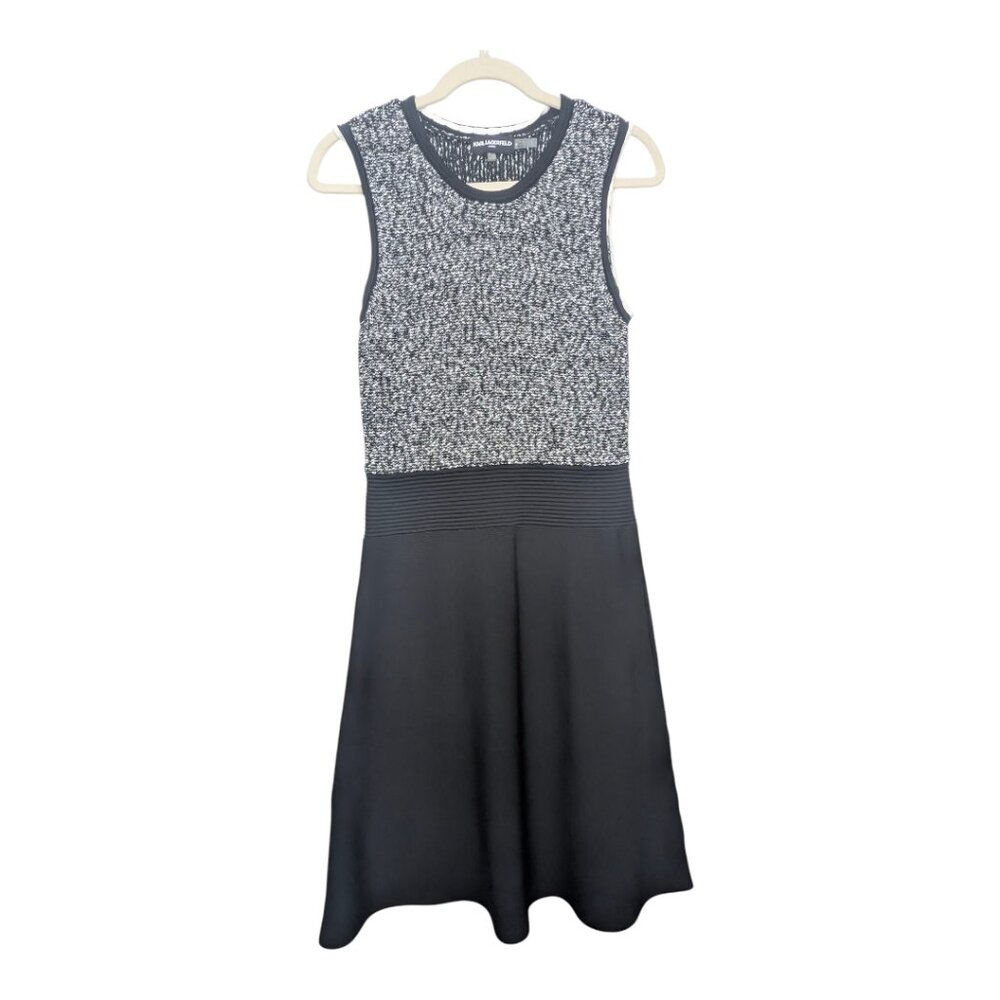 Karl Lagerfeld Paris Hedi Scallop Detail Sweater Dress - Picture 2 of 3